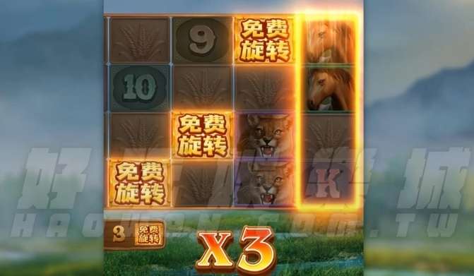 金浪老虎機x美洲野牛,Bonus擴展堆疊六倍獎金30600元 5 美洲野牛免費遊戲快樂加倍
